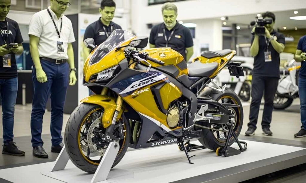 Resalta lo más atractivo: cilindrada potente, innovación tecnológica y el carácter de superbike.